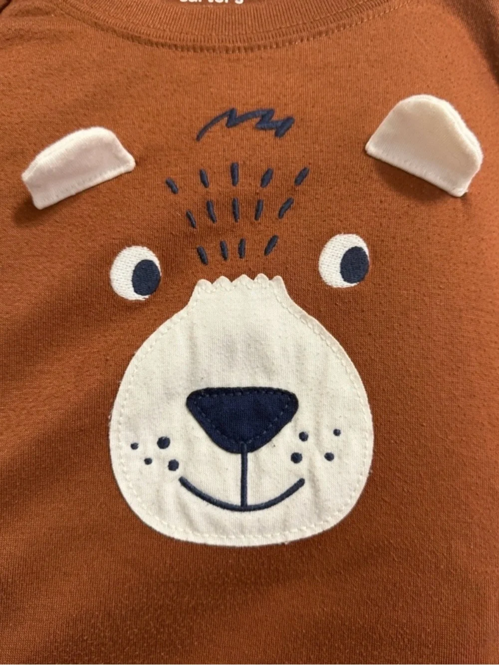 Carter's Rust Brown Fleece Hoodie and Long Sleeve Tee